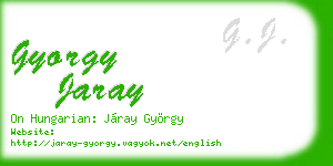 gyorgy jaray business card