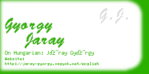 gyorgy jaray business card